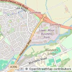 Map of Tiverton, Devon