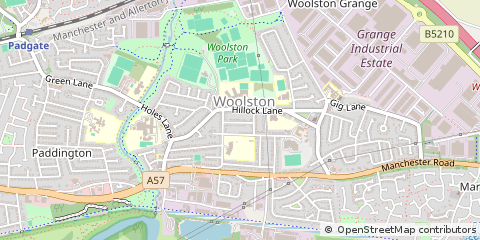 Map of Warrington, Cheshire