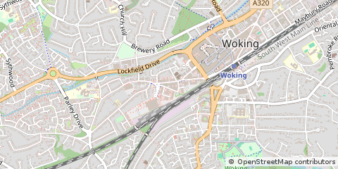 Map of Woking, Surrey