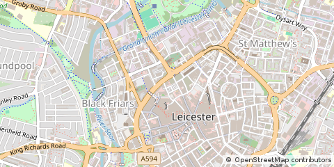 Map of Leicester, Leicestershire