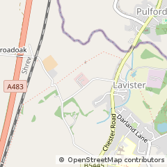 Map of Llyndir Lane, Clwyd
