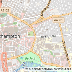 Map of Northampton, Northamptonshire