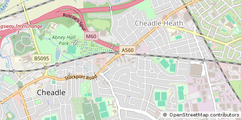 Map of Cheadle, Cheshire