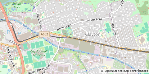 Map of Manchester, Lancashire