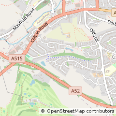 Map of Ashbourne, Derbyshire