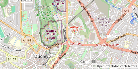 Map of Dudley, West Midlands