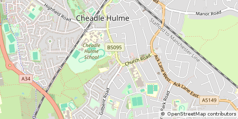 Map of Stockport, Cheshire