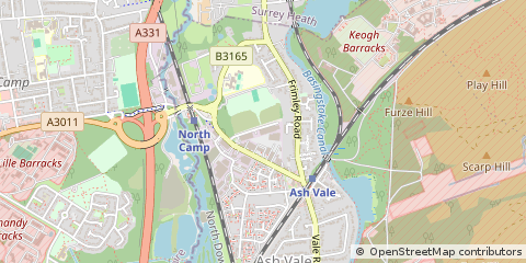 Map of Farnborough, Hampshire