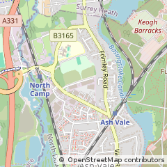 Map of Farnborough, Hampshire