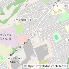 Map of Crosland Hill, Huddersfield