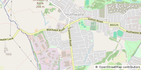 Map of Sutton-in-Ashfield, Nottinghamshire
