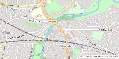 Map of Birmingham, West Midlands