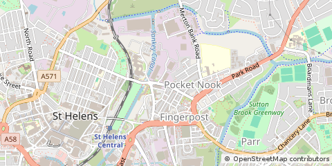 Map of ST. Helens, Merseyside