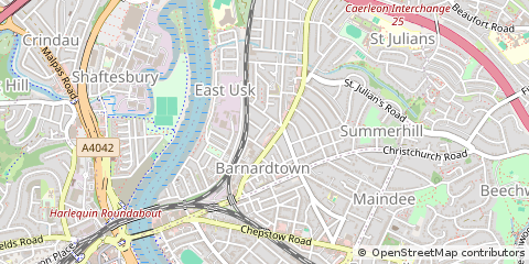 Map of Newport, Gwent