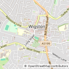 Map of Leicester, Leicestershire