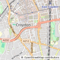 Map of Croydon, Surrey