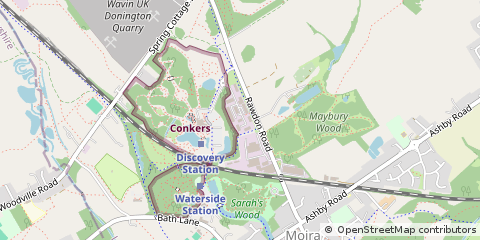 Map of Moira, Derbyshire