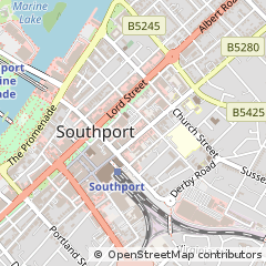 Map of Merseyside, Southport