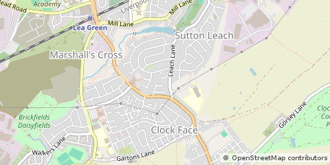 Map of ST. Helens, Merseyside