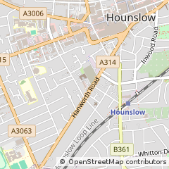 Map of Hounslow, Middlesex