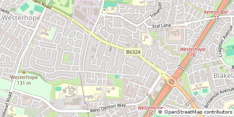 Map of Newcastle Upon Tyne, Tyne and Wear