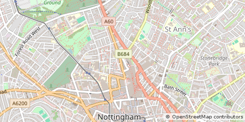 Map of Nottingham