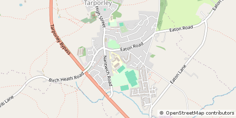 Map of Tarporley, Cheshire