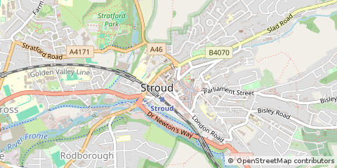 Map of Stroud, Gloucestershire