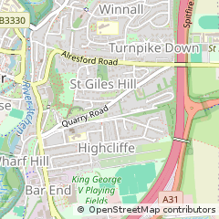 Map of Winchester, Hampshire