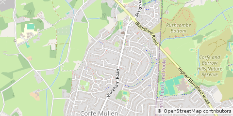 Map of Wimborne, Dorset