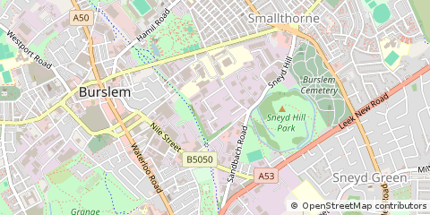 Map of Stoke-on-Trent