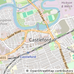 Map of Castleford, West Yorkshire