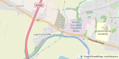 Map of Darlington, Co Durham