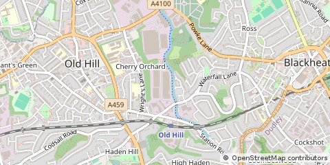 Map of Cradley Heath, West Midlands
