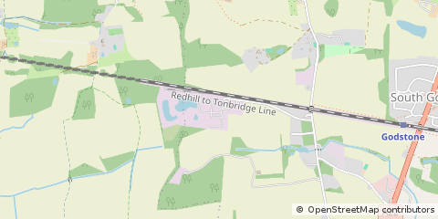 Map of Godstone, Surrey