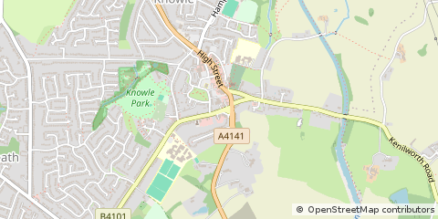 Map of Solihull, West Midlands