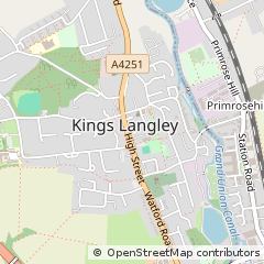 Map of Kings Langley, Hertfordshire
