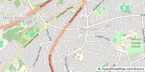 Map of Leeds, Yorkshire