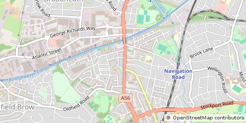 Map of Altrincham, Cheshire