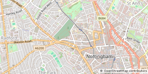 Map of Nottingham, Notts