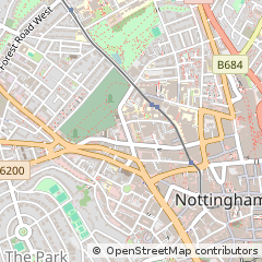 Map of Nottingham, Notts