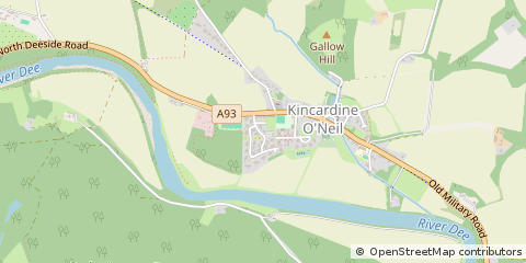 Map of Aboyne, Aberdeenshire
