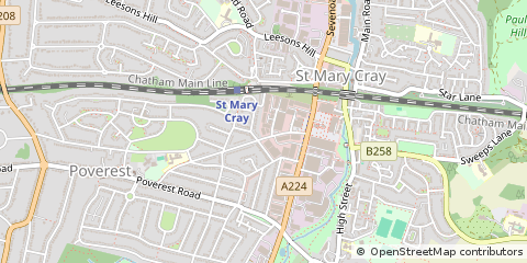 Map of Orpington, Kent