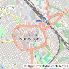 Map of Nuneaton, Warwickshire