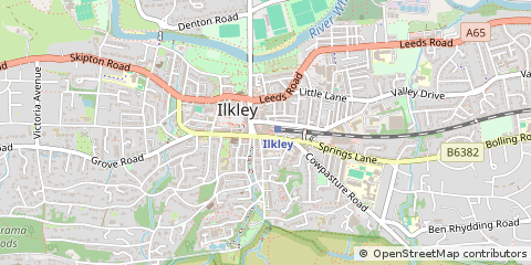 Map of Ilkley, West Yorkshire