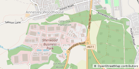 Map of Annesley, Nottingham
