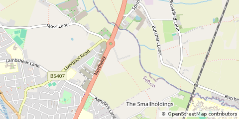 Map of Lydiate, Liverpool,