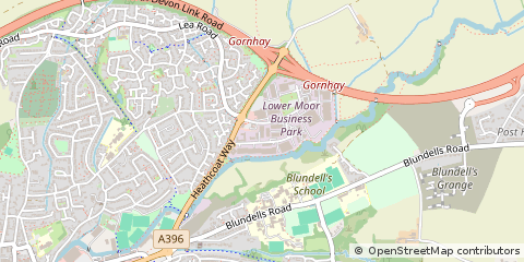 Map of Tiverton, Devon
