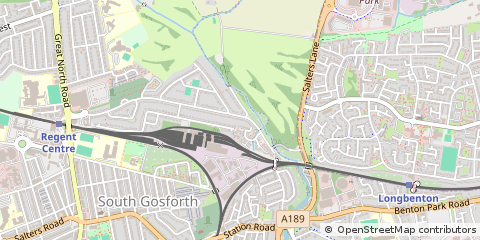 Map of Newcastle Upon Tyne, Tyne and Wear