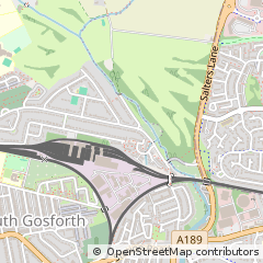 Map of Newcastle Upon Tyne, Tyne and Wear